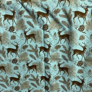 Flannel deer fabric by the yard